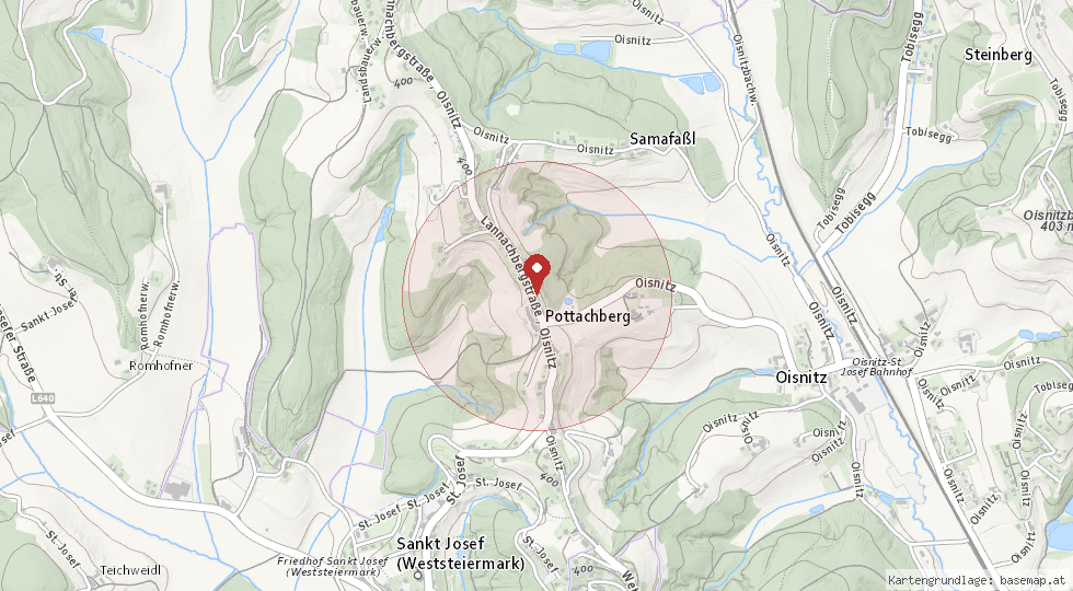Lage 8503 St. Josef (Weststeiermark) – Umgebungskarte