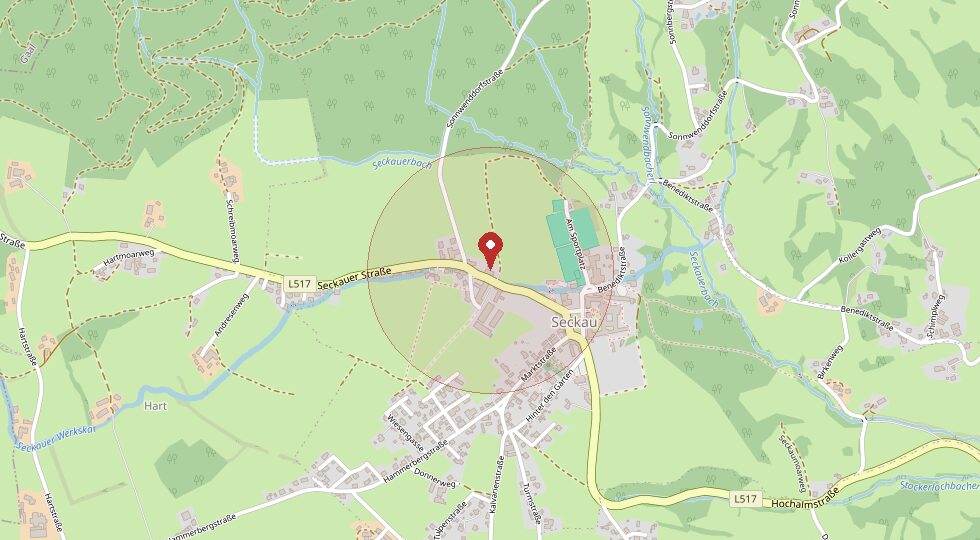 Lage 8732 Seckau – Umgebungskarte