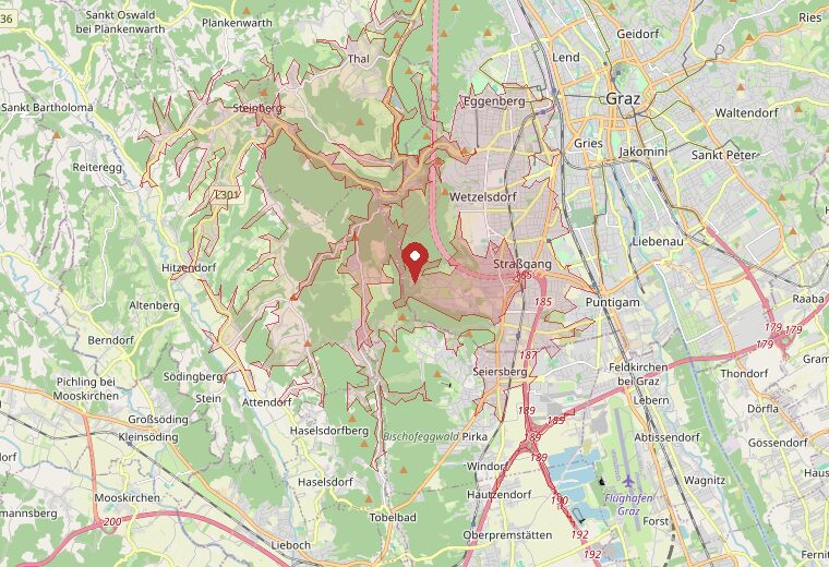 In rund 15 Minuten mit dem Auto erreichbar