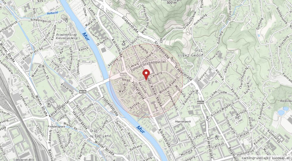 Lage 8010 Graz – Umgebungskarte