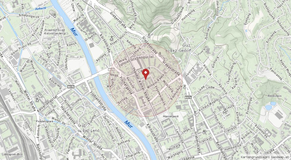 Lage Am Hofacker 4, 8010 Graz – Umgebungskarte