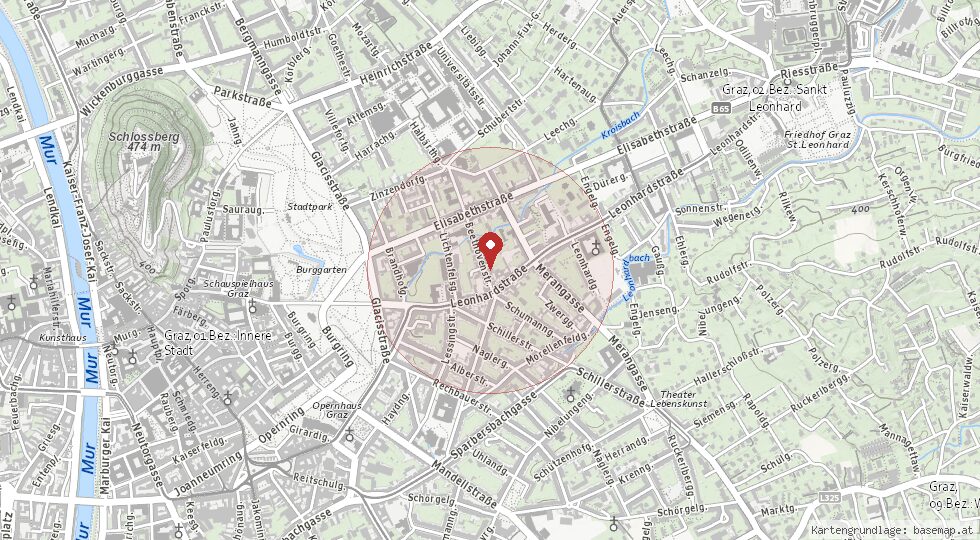 Lage 8010 Graz – Umgebungskarte