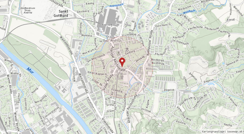 Lage 8046 Stattegg – Umgebungskarte