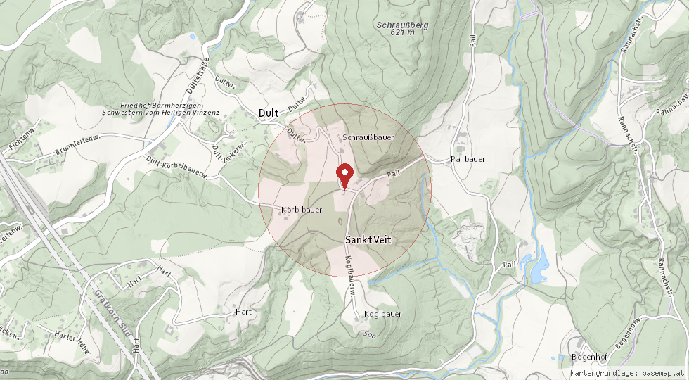 Lage 8101 Gratkorn – Umgebungskarte