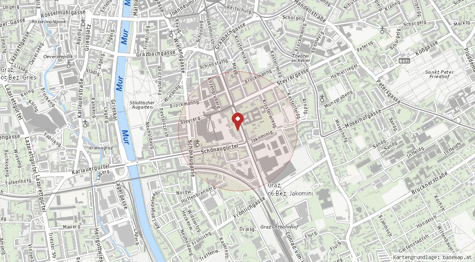 Lage 8042 Graz · St. Peter – Umgebungskarte