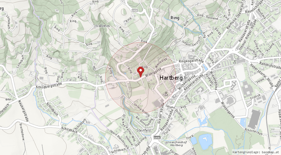 Lage 8230 Hartberg – Umgebungskarte
