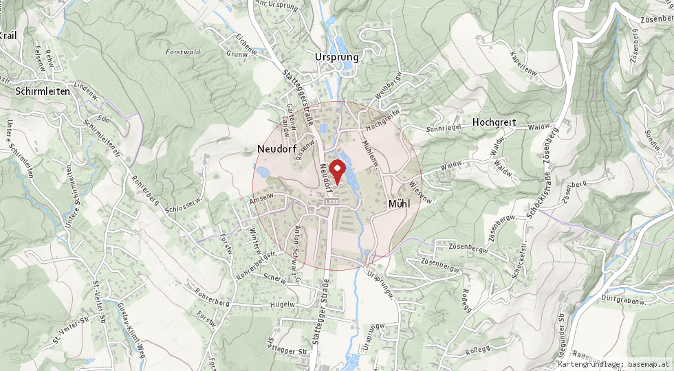 Lage 8046 Graz · Andritz – Umgebungskarte