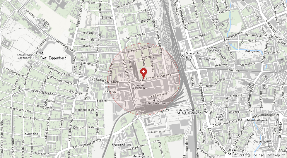 Lage 8020 Graz – Umgebungskarte
