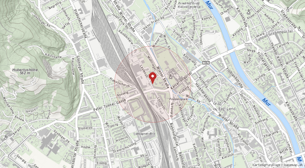 Lage 8020 Graz – Umgebungskarte