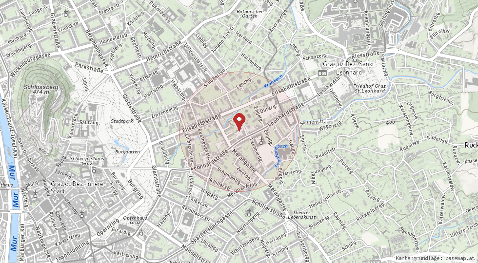 Lage 8010 Graz – Umgebungskarte
