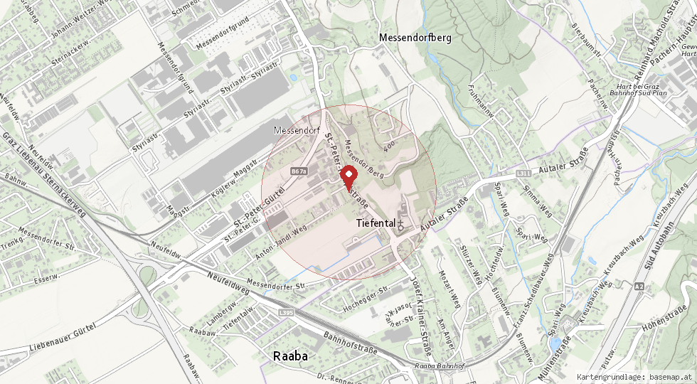 Lage 8042 Graz – Umgebungskarte