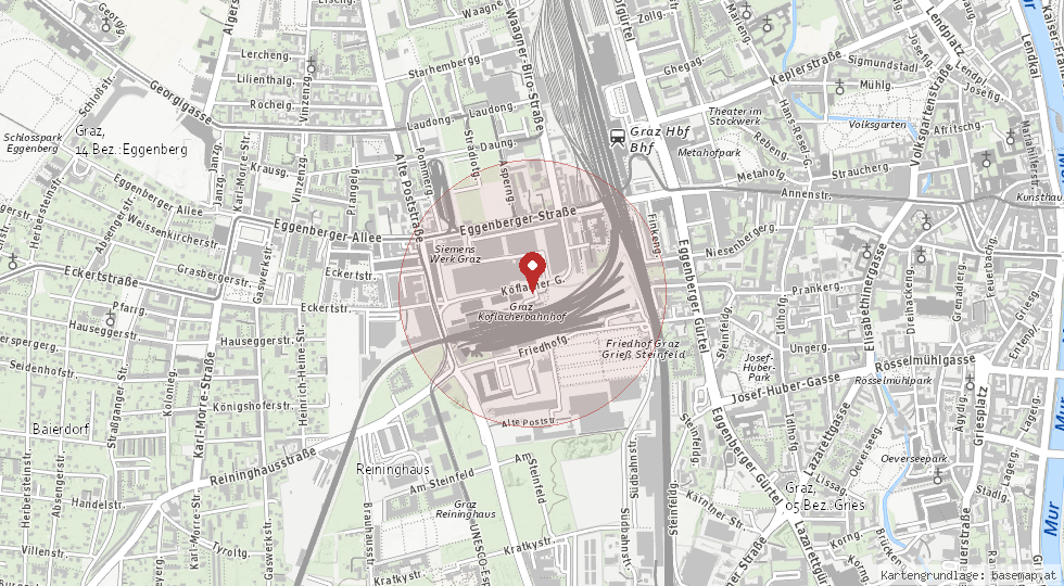 Lage 8020 Graz – Umgebungskarte