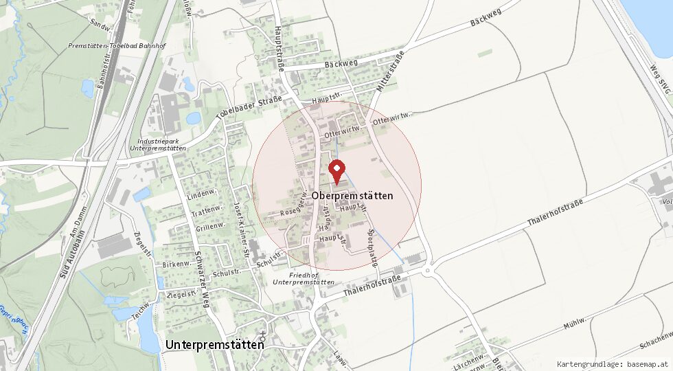 Lage Feldbacherweg 6, 8141 Premstätten – Umgebungskarte
