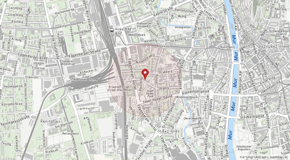 Lage 8020 Graz – Umgebungskarte